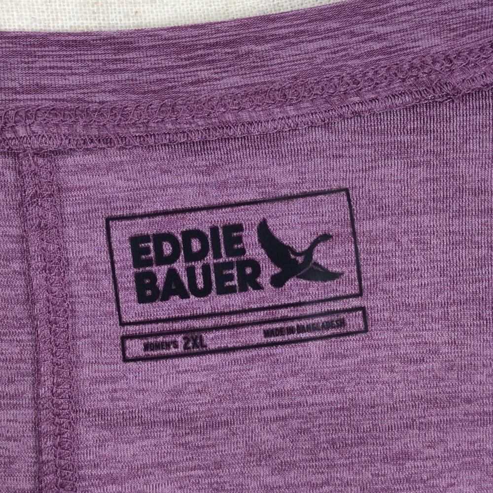 NWT Eddie Bauer Compass Essentials UPF 50+ T-Shirt Women 2XL V-Neck Short Sleeve - Picture 7 of 8